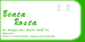 beata rosta business card